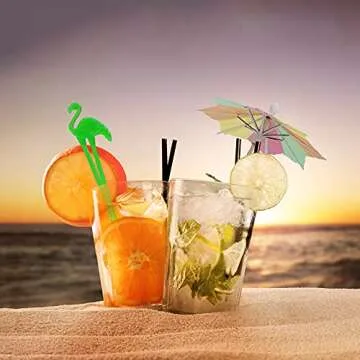 Yizhet 150Pcs Colorful Party Cocktail Decorations