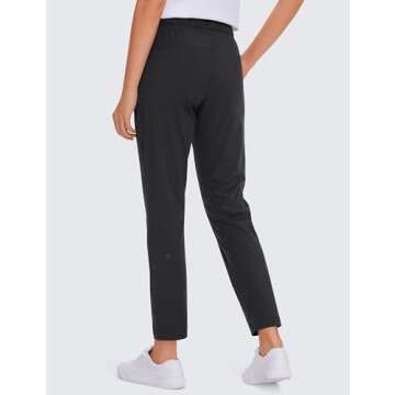 CRZ YOGA Womens 4-Way Stretch Ankle Golf Pants 7/8 Casual Dress Work Athletic Travel Workout Sweatpa...