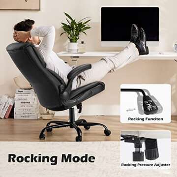 Ergonomic Executive Computer Desk Chair with Lumbar Support