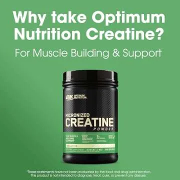 Optimum Nutrition Micronized Creatine Monohydrate Powder, Unflavored, 240 Servings, 1200 Grams (Pack...