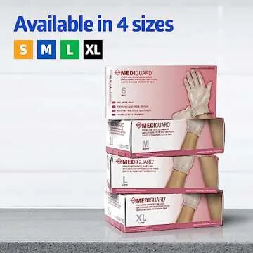 Medline MediGuard Vinyl Gloves - 150 Count, Powder Free