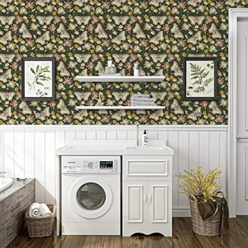 VaryPaper Dark Floral Peel and Stick Wallpaper for Any Room