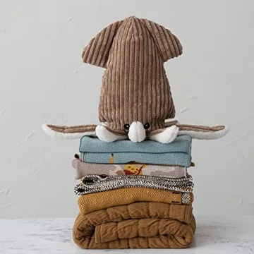 Creative Co-Op Cotton Knit Duck Print Baby Blanket