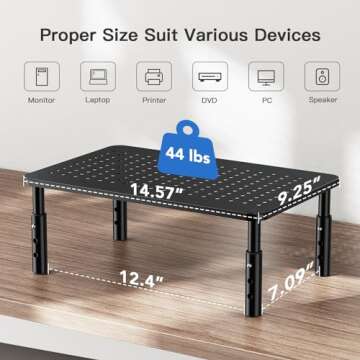 HUANUO Adjustable Monitor Stand for Enhanced Comfort
