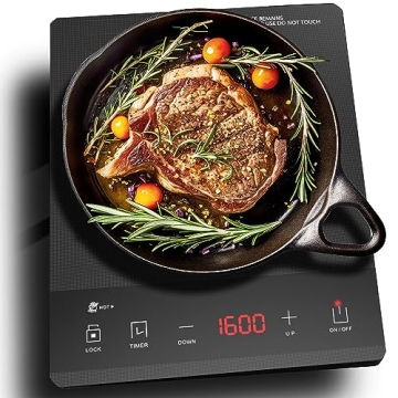 PAYISHO 1600W Electric Hot Plate Safe Fast Cooking