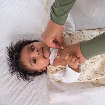 HALO 100% Cotton Sleepsack Swaddle, 3-Way Adjustable Wearable Blanket, TOG 1.5, Lullaby Forest, Small, 3-6 Months