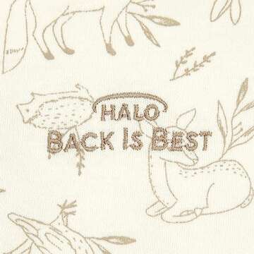 HALO 100% Cotton Sleepsack Swaddle, 3-Way Adjustable Wearable Blanket, TOG 1.5, Lullaby Forest, Small, 3-6 Months