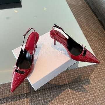 FerduS Pointed Toe Slingbacks Elegant High Heels