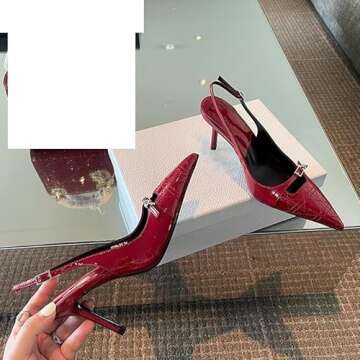 FerduS Pointed Toe Slingbacks Elegant High Heels