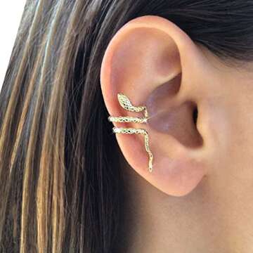 DTESL Simple Snake Clip Earrings For Women Fashion Wedding High Jewelry Party Gifts for Women Mother...