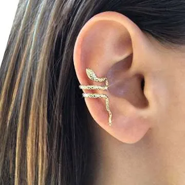 DTESL Simple Snake Clip Earrings For Women Fashion Wedding High Jewelry Party Gifts for Women Mother...