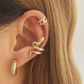 DTESL Simple Snake Clip Earrings For Women Fashion Wedding High Jewelry Party Gifts for Women Mother Friends