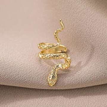 DTESL Simple Snake Clip Earrings For Women Fashion Wedding High Jewelry Party Gifts for Women Mother Friends