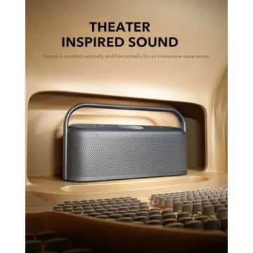 Soundcore Motion X600 by Anker Portable Bluetooth Speaker, Hi-Res Spatial Audio with Wireless 50W Sound, IPX7 Waterproof, Pro EQ, AUX-in, Portable Speaker for Home, Office, Backyard and Bathroom Use