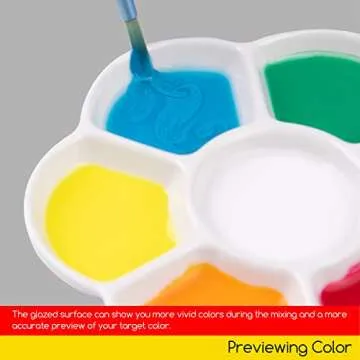 MEEDEN Ceramic Paint Palette, 7-Well Mixing Tray