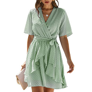 Elegant BTFBM Faux Wrap Dress for Women 2023