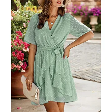 Elegant BTFBM Faux Wrap Dress for Women 2023