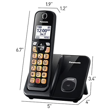 Panasonic Cordless Phone with Call Block & Easy Display