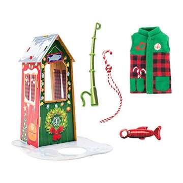 The Elf on the Shelf 2019 Accessory Value Pack - Fishing Outfit, Hut, Switch It Sweater with 6 Interchangeable Designs