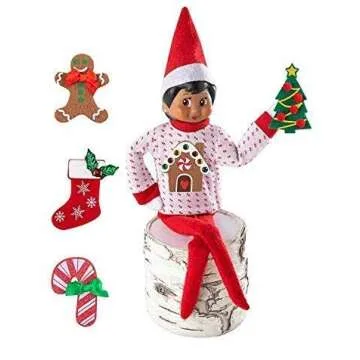 The Elf on the Shelf 2019 Accessory Value Pack - Fishing Outfit, Hut, Switch It Sweater with 6 Interchangeable Designs