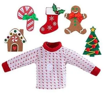 The Elf on the Shelf 2019 Accessory Value Pack - Fishing Outfit, Hut, Switch It Sweater with 6 Interchangeable Designs