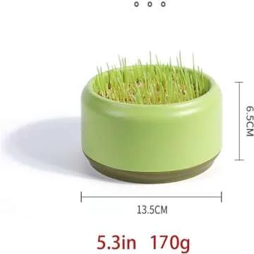 DEFUAUKE 2PCS Cat Grass Planter, Cat Grass Planter,Hydroponic Cat Grass Growing Kit,Without Seeds Add Water,Durable Abs,Large Water Storage (Dark Blue+Pale Blue)