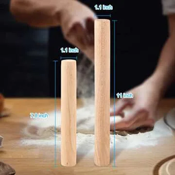 French Wooden Rolling Pin for Baking and Cooking Essentials