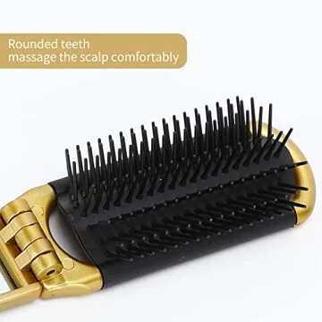 2Pcs Portable Hair Brush Set with Mirror for Travel