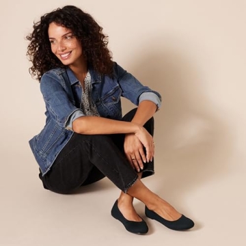 Amazon Essentials Women's Knit Ballet Flats Comfortable Stylish