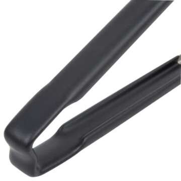 Vollrath 4781220 Jacobs's Price 12-Inch 1-Piece Tong, Stainless Steel, Black Handle