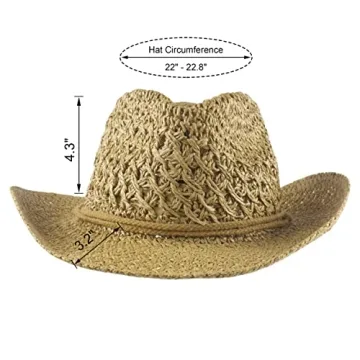 Muryobao Women's Summer Straw Hat with UPF 50+ Protection