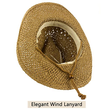 Muryobao Women's Summer Straw Hat with UPF 50+ Protection