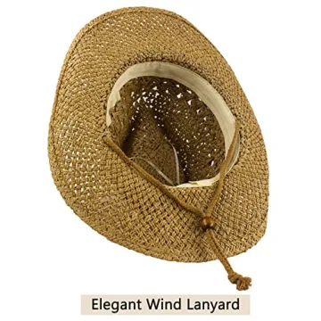 Muryobao Women's Summer Straw Hat with UPF 50+ Protection