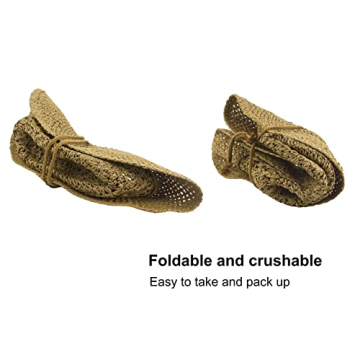 Muryobao Women's Summer Straw Hat with UPF 50+ Protection