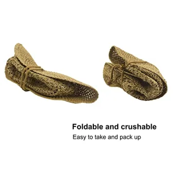 Muryobao Women's Summer Straw Hat with UPF 50+ Protection