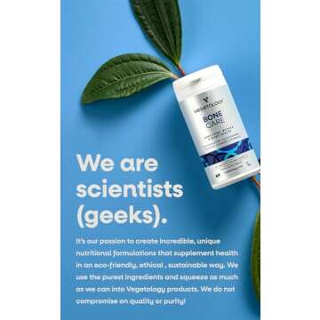 VEGETOLOGY Bone Care Bone Health Supplements - Phytodroitin, Glucosamine, Vitamin D3 K2 & Calcium Su...