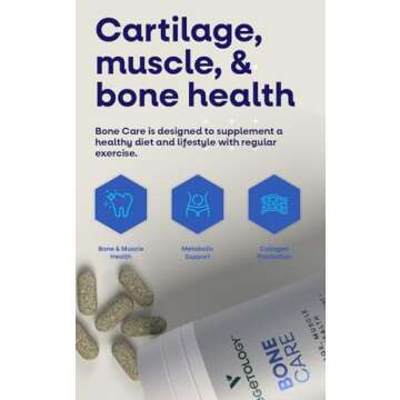 VEGETOLOGY Bone Care Bone Health Supplements - Phytodroitin, Glucosamine, Vitamin D3 K2 & Calcium Supplement – Cartilage, Muscle & Joint Support Supplement – Vegan Bone Strength (60 Count)