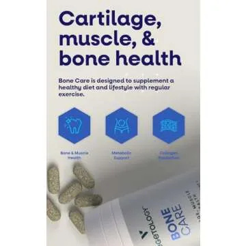 VEGETOLOGY Bone Care Bone Health Supplements - Phytodroitin, Glucosamine, Vitamin D3 K2 & Calcium Supplement – Cartilage, Muscle & Joint Support Supplement – Vegan Bone Strength (60 Count)