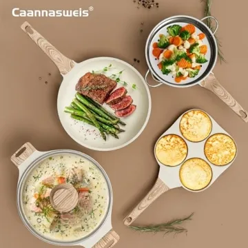 Caannasweis Nonstick Pots and Pans Set for Effortless Cooking