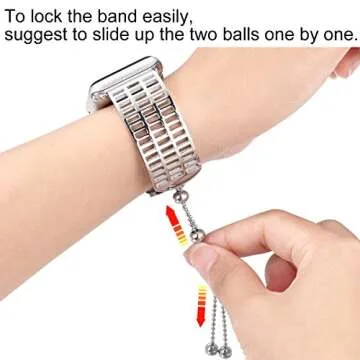 Fastgo Cuff Compatible for Apple Watch Band 38mm 40mm, 2018 June Newest Released Unique Stainless Steel Luxury Vintage Genuine Strap for Series 4/3/2/1 Women Girls Adjustable (Silver-38mm)