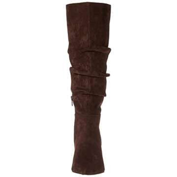 The Drop Women's Gertie Suede Slouchy Boot, Coffee Bean, 10