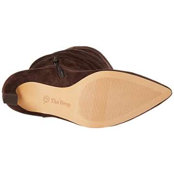 The Drop Women's Gertie Suede Slouchy Boot, Coffee Bean, 10