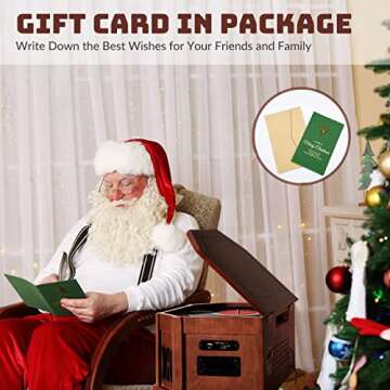 10-in-1 Wood Classic Turntable Stereo System with Bluetooth Connection, Vinyl Record Player, AM/FM, CD, Cassette, USB, SD Slot. 2 Built-in Speakers, Remote Control, MP3 Player, Espresso