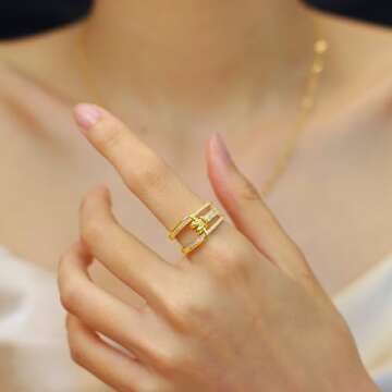 Elletwinkle Tope ring, size 5-13