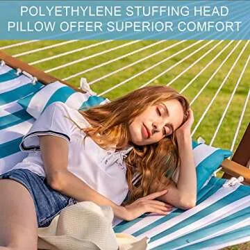 Lazy Daze Quilted Double Hammock for Two Persons Outdoors