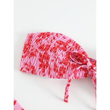 Stylish GORGLITTER Floral Strapless Bikini Set for Summer