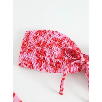 Stylish GORGLITTER Floral Strapless Bikini Set for Summer