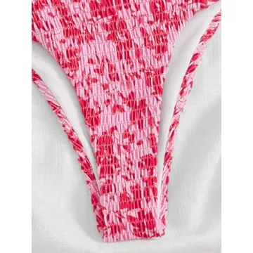 Stylish GORGLITTER Floral Strapless Bikini Set for Summer