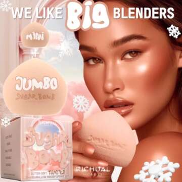BIG Sugar Bomb Blender Set by RICHUAL BEAUTY ~ Butter-Soft Marshmallow Makeup Sponges for Face & Bod...