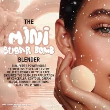 BIG Sugar Bomb Blender Set by RICHUAL BEAUTY ~ Butter-Soft Marshmallow Makeup Sponges for Face & Body ~ Incl: 1 LARGE & 1 MINI Mochi Makeup Sponge ~ Flawless Application of Foundation Creams & Powders
